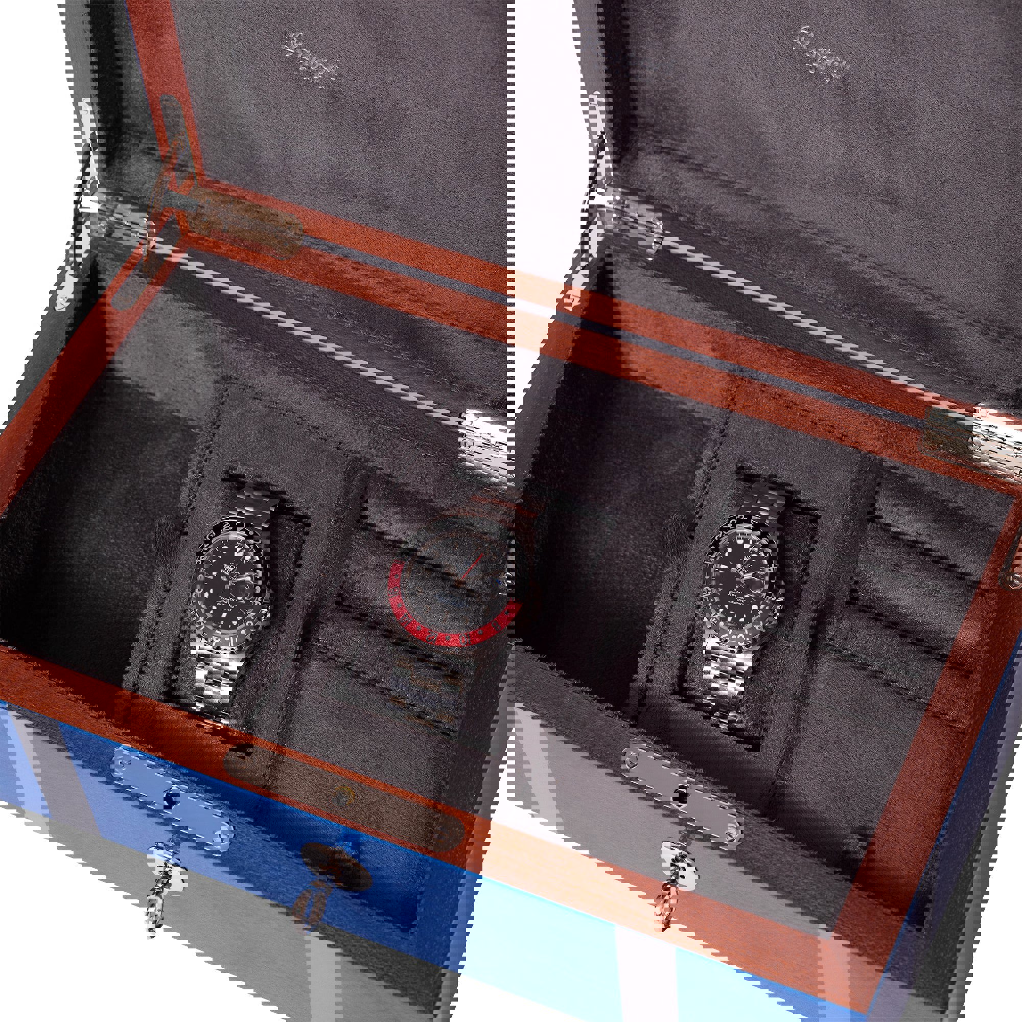 Carnaby Watch and Jewellery Box - Blue