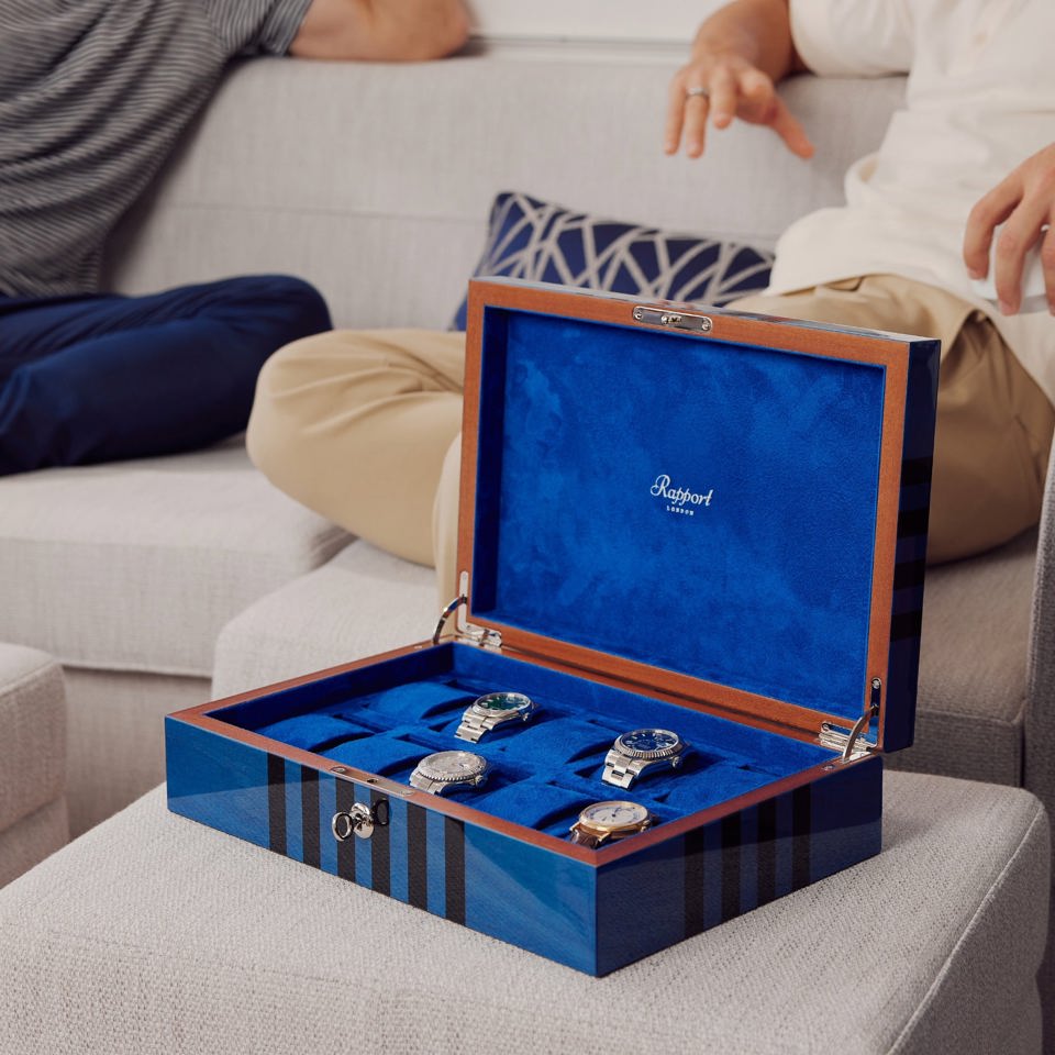 Labyrinth Ten Watch Box - Blue