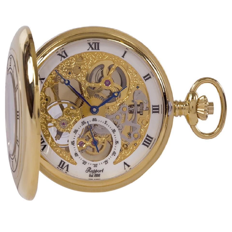 Mechanical Half Hunter Pocket Watch 53mm - Gold