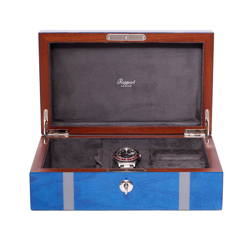 Carnaby Watch and Jewellery Box - Blue