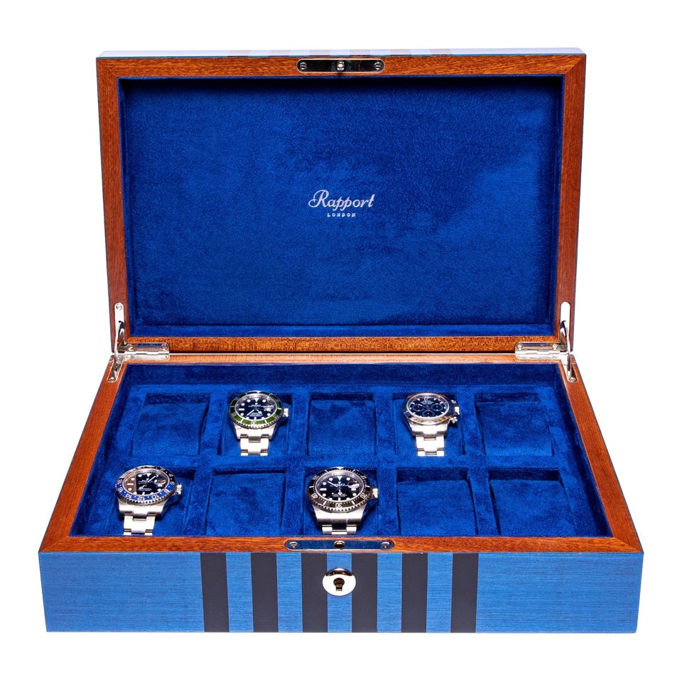 Labyrinth Ten Watch Box - Blue