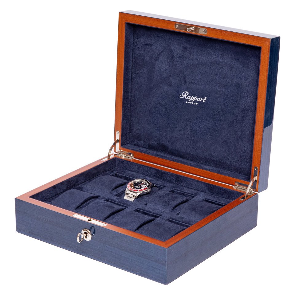 Heritage Chroma Eight Watch Box - Blue