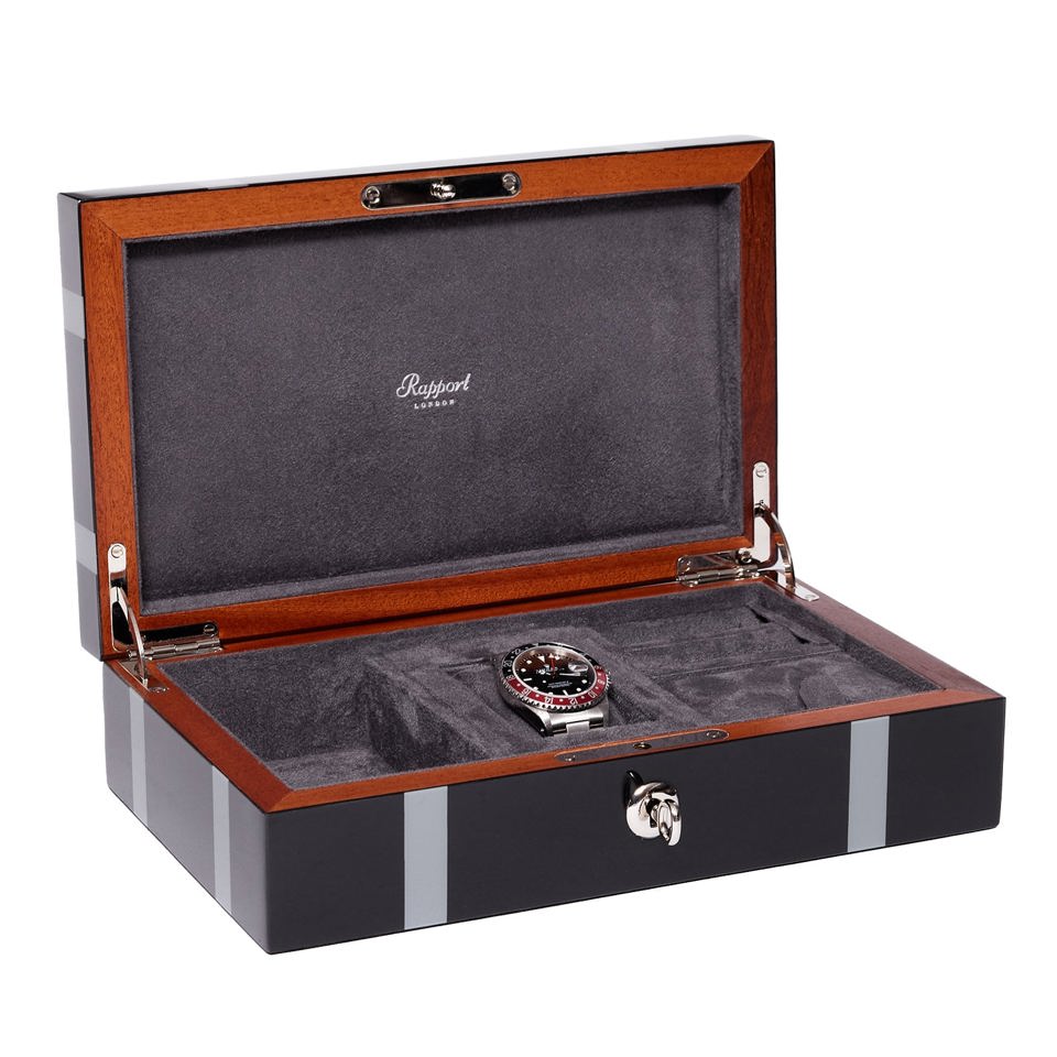 Carnaby Watch and Jewellery Box - Black