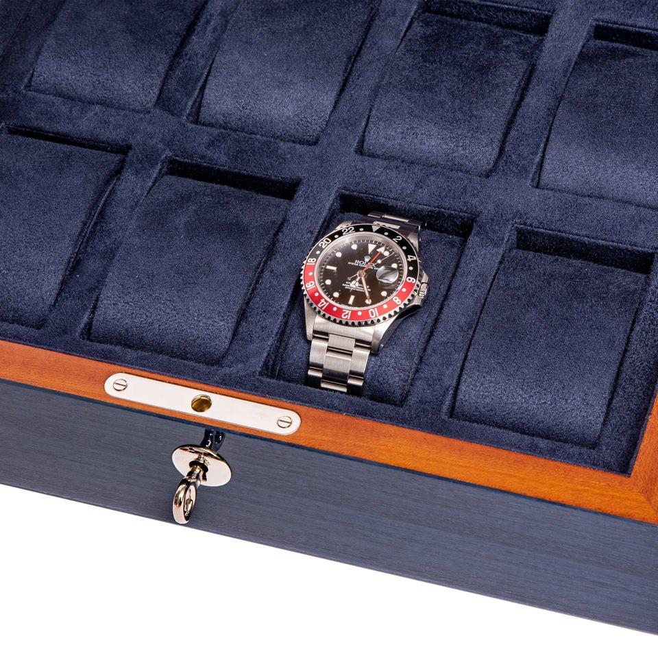 Heritage Chroma Eight Watch Box - Blue