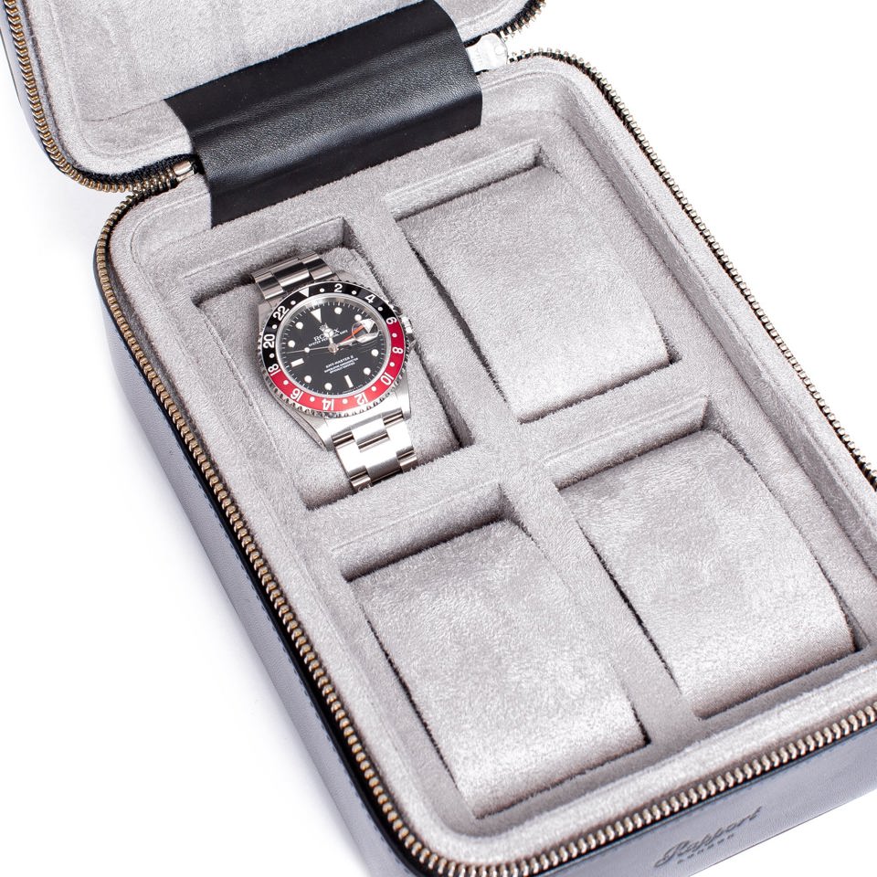 Hyde Park Four Watch Zip Case - Grey