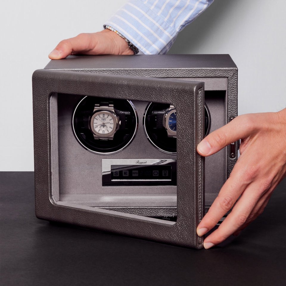 Quantum Duo Watch Winder - Silver