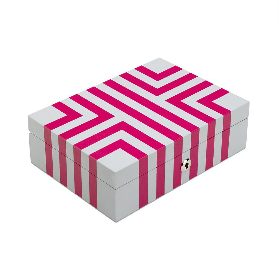 Maze Jewellery Box - Grey/Pink