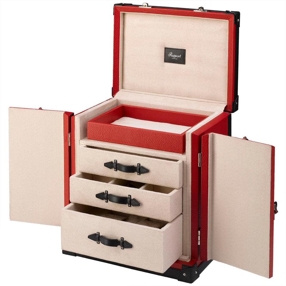 Deluxe Jewellery Trunk - Red