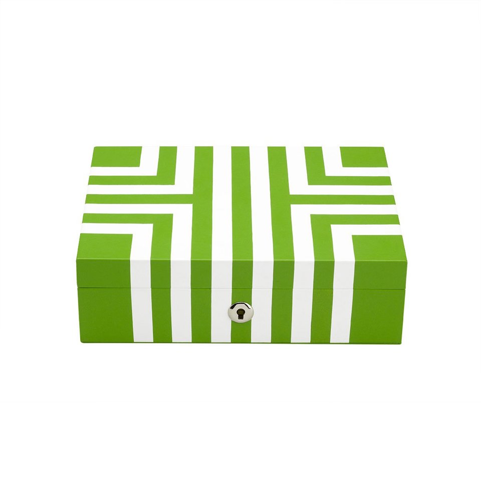 Maze Jewellery Box - Green/White