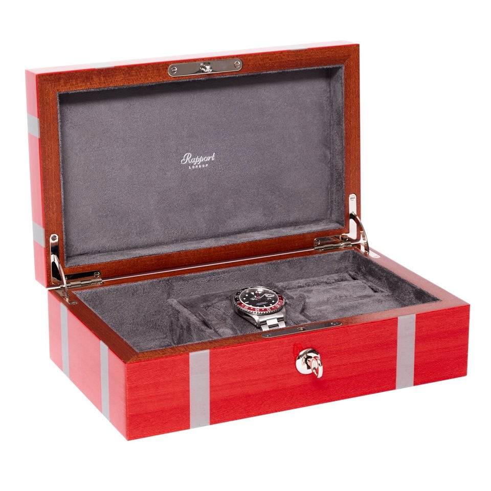 Carnaby Watch and Jewellery Box - Red