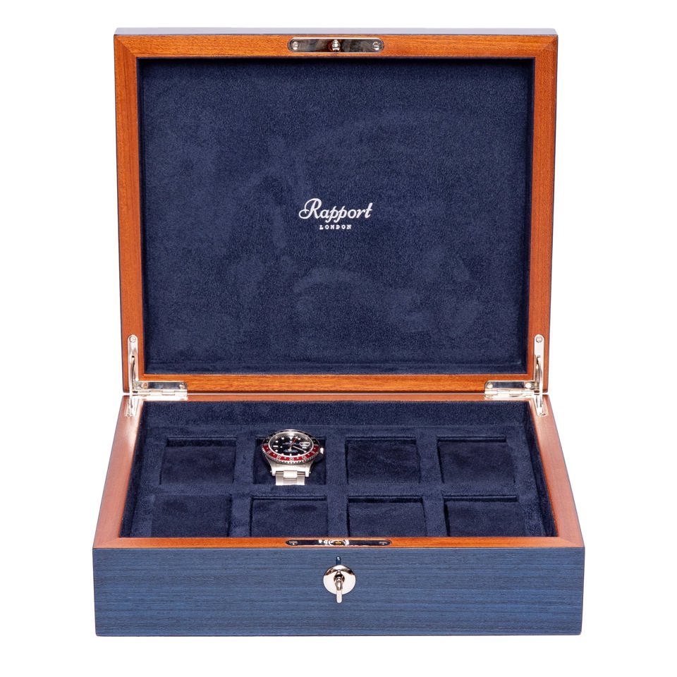 Heritage Chroma Eight Watch Box - Blue