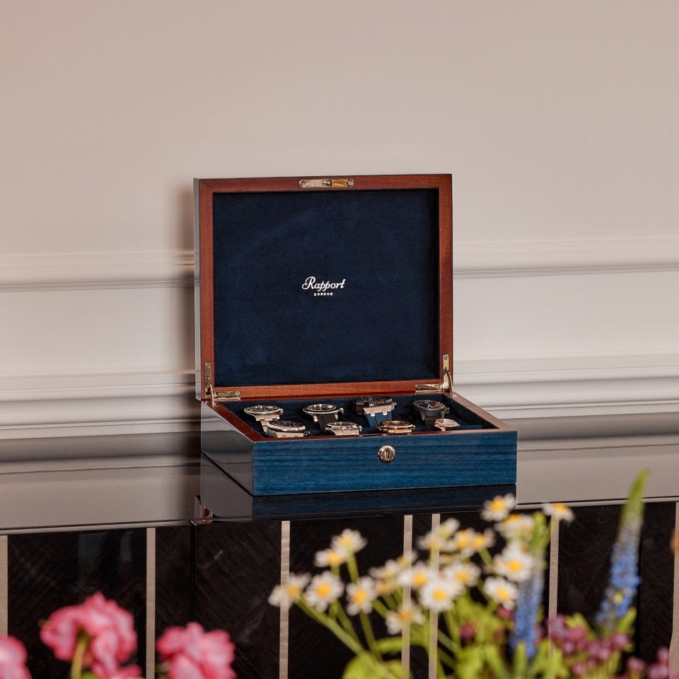 Heritage Chroma Eight Watch Box - Blue