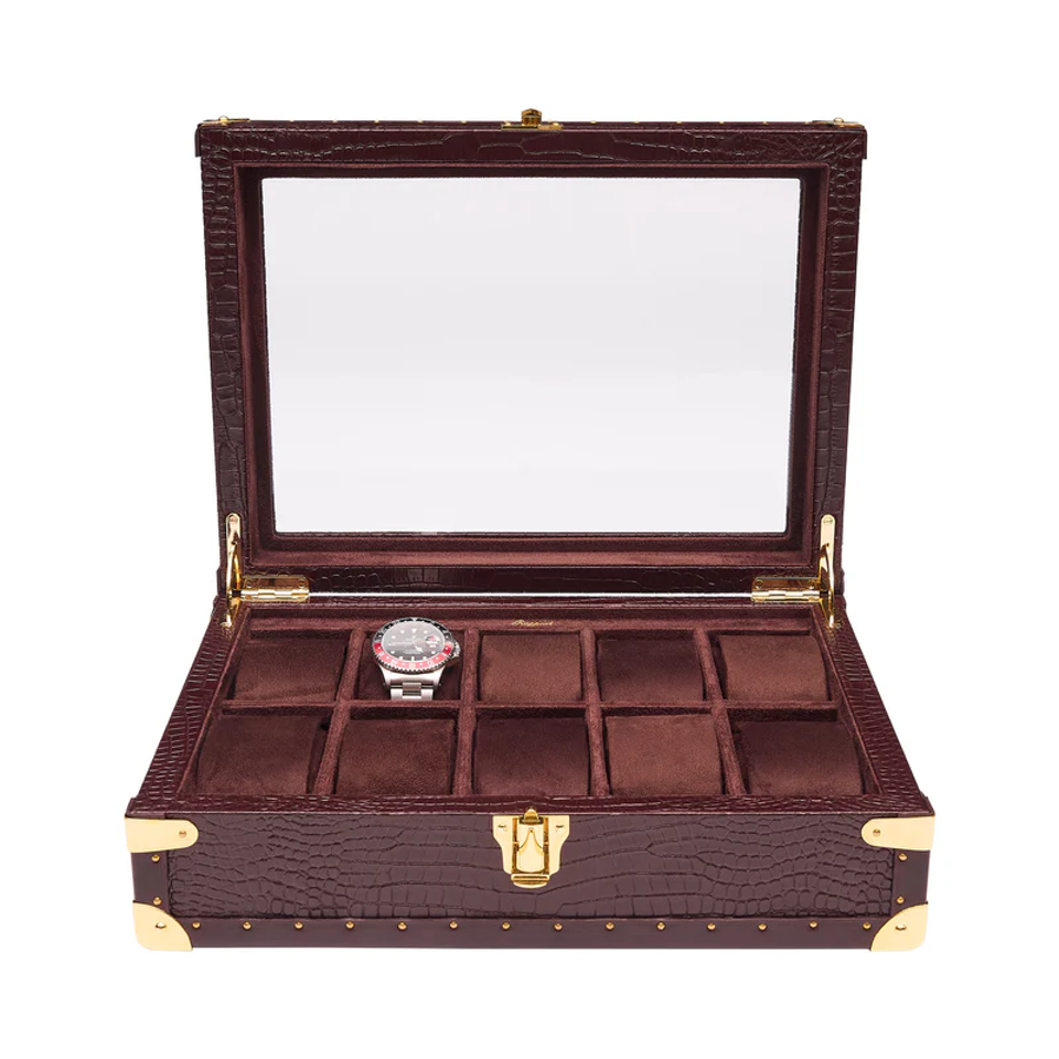 Brompton Optic Watch Box - Brown