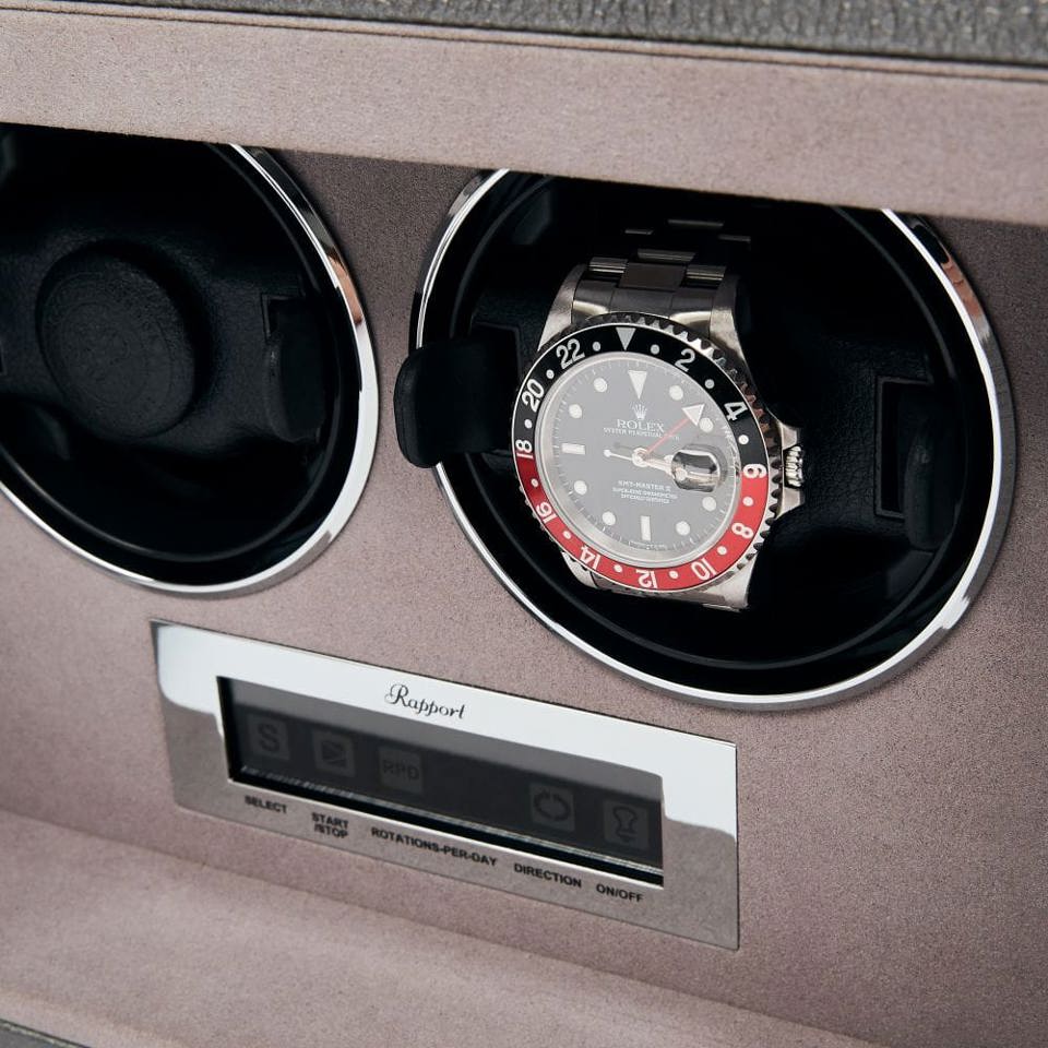 Quantum Duo Watch Winder - Silver