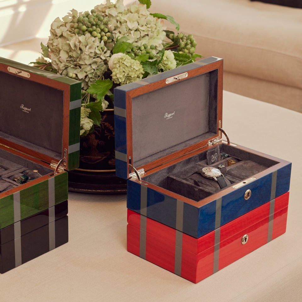 Carnaby Watch and Jewellery Box - Blue