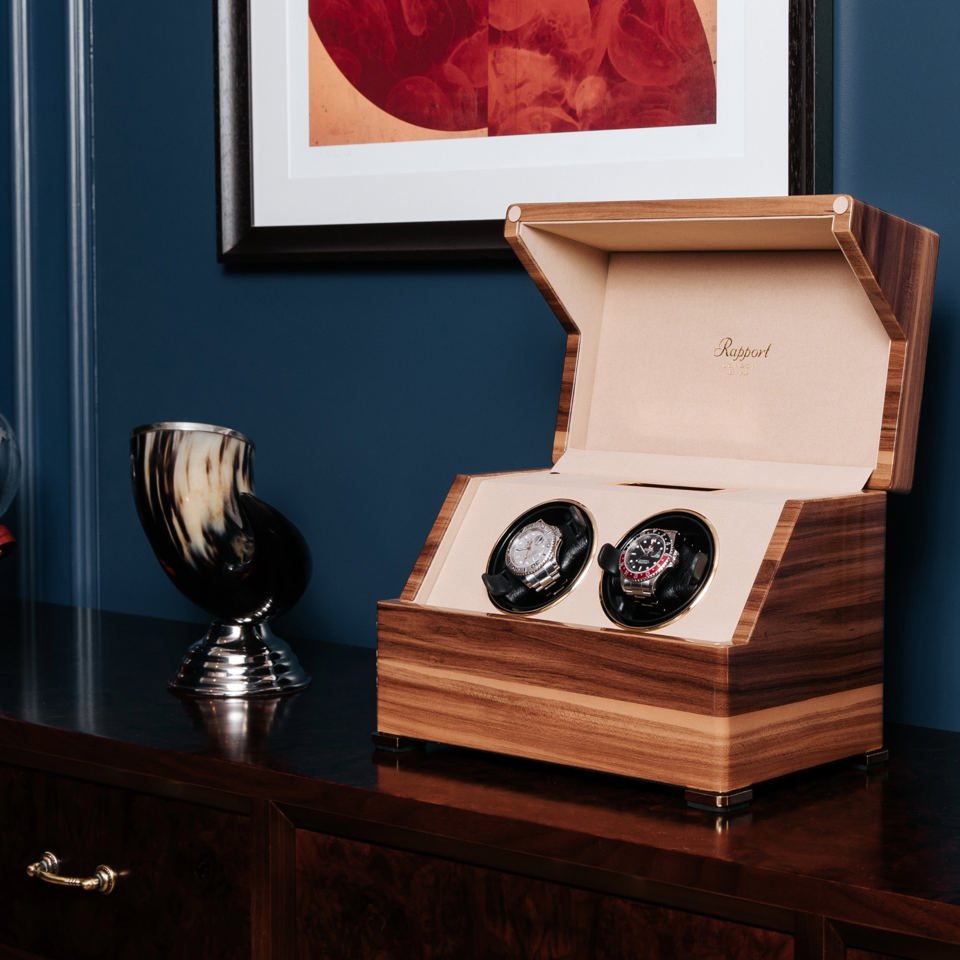 Perpetua III Duo Watch Winder - Walnut