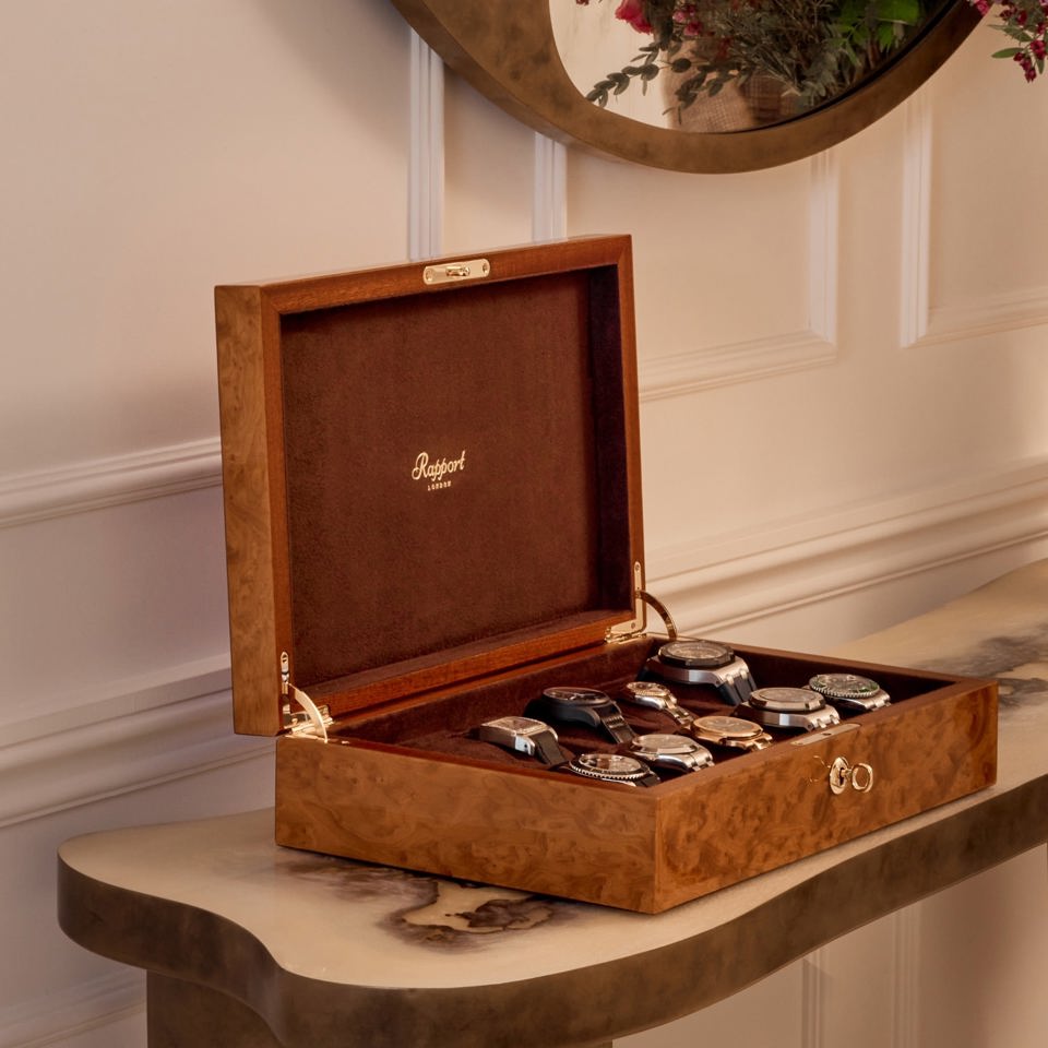 Heritage Ten Watch Box - Burr Walnut