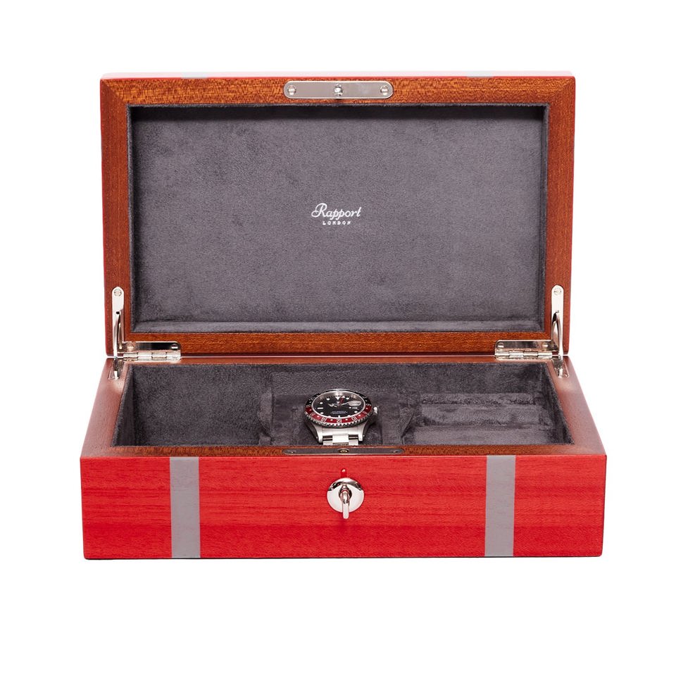 Carnaby Watch and Jewellery Box - Red