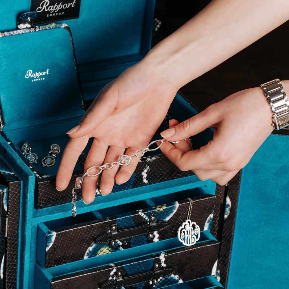 Amour Deluxe Jewellery Trunk - Blue