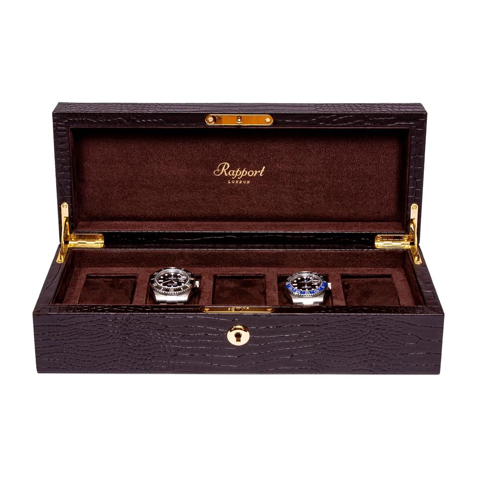 Brompton Five Watch Box - Brown