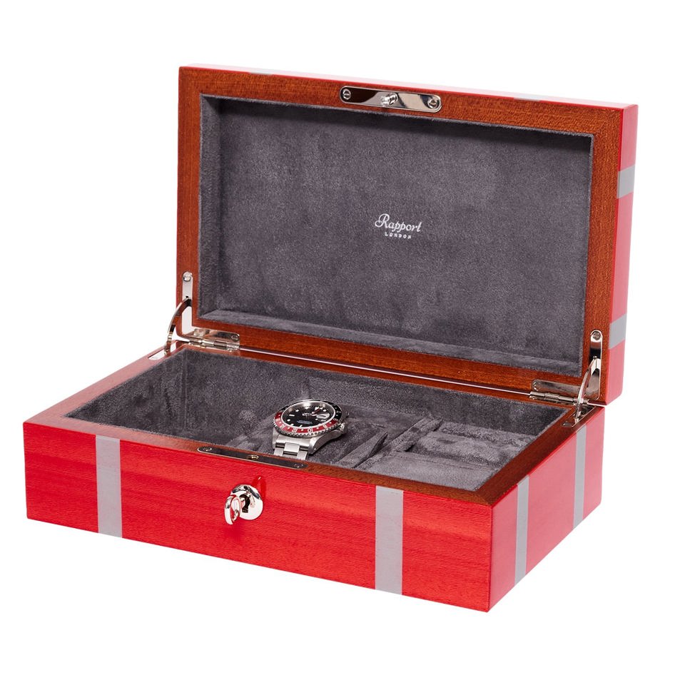 Carnaby Watch and Jewellery Box - Red