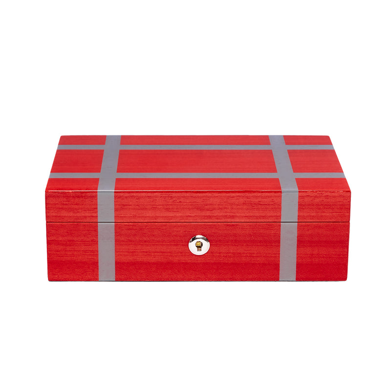 Carnaby Mens Accessory and Jewellery Box in Red